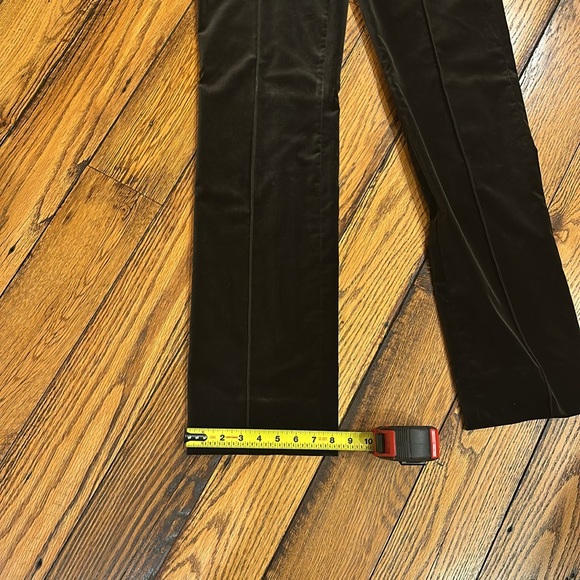 STRENESSE GABRIELE STREHLE FLAT FRONT BLACK VELVET PANTS WITH BACK ZIPPER SIZE 6 - Picture 10 of 10